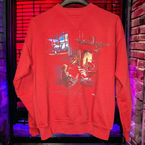 Northern Reflections Winter Time Cozy Fireplace Crewneck Sweater - Picture 1 of 5